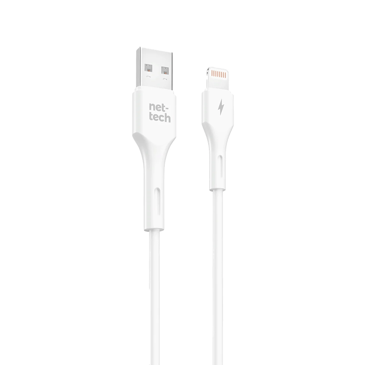 Nettech NT-DC08 3.4A Plastik 100 Cm Lightning Şarj ve Data Kablosu (Beyaz) NT-DC08