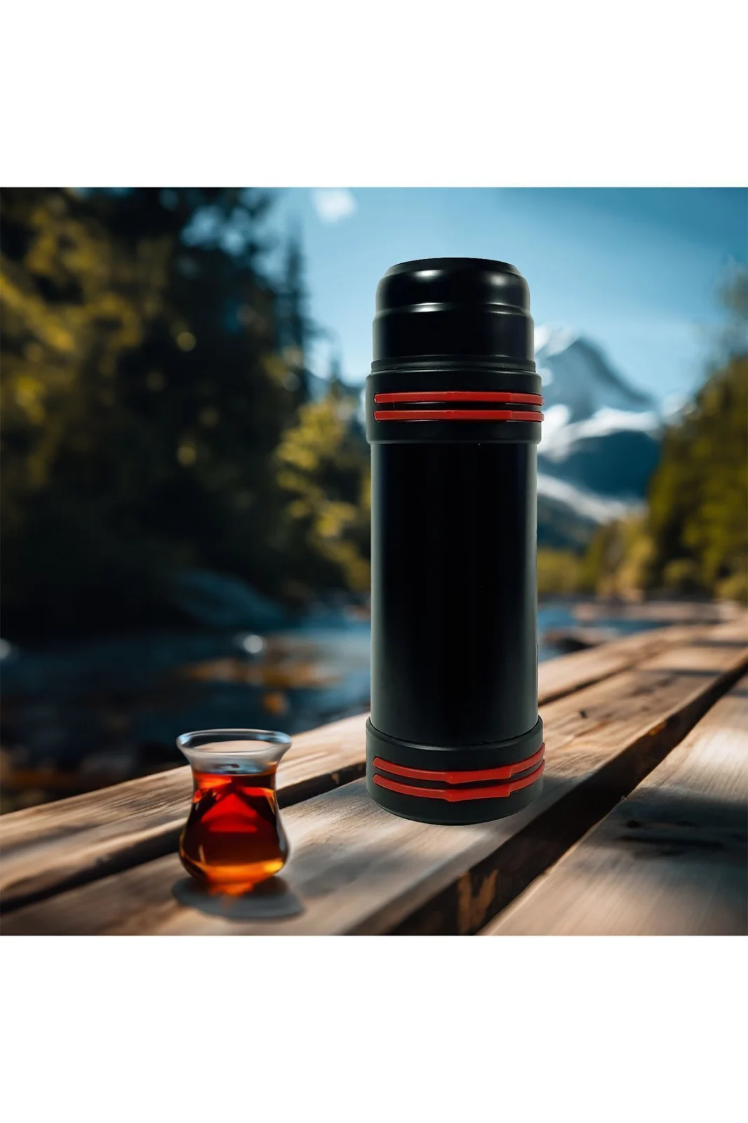 SUS 304 Paslanmaz Çelik 2 Litre Çay Seyahat Kamp Tipi Termos